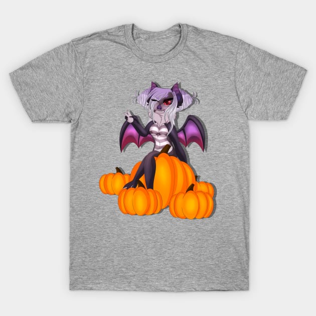Pumpkin Patch Bat T-Shirt by Xinoni